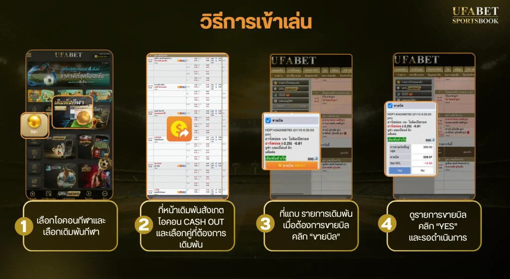 วิธีเข้าเล่น Cash Out บนเว็บ UFA747